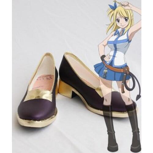 Fairy Tail Cosplay Lucy Heartfilia Cosplay Boots Shoes Anime Party Cosplay Boots Custom Made Women Shoes