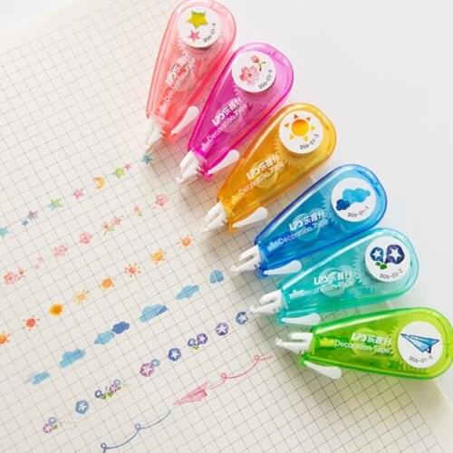 1 Piece Kawaii Creative Pretty Decorative Correction Tape Students Scrapbooking Adhesive Stickers School Stationery Accessories