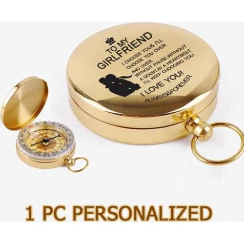 1pc Cusotmized Engrave Compass For Husband Dropshipping Personalized Christmas Gifts Navigator Functional Compass 2021 ZNZ036