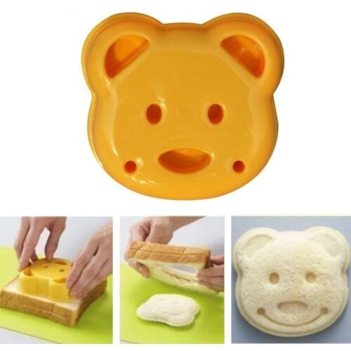 1PC Smiley Bear Sandwich Mould Toast Bread Mold Bread DIY Mould Rice Mold Baby Meal Breakfast Mold DIY Tool LM 010