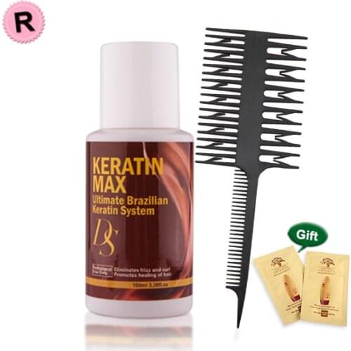 100ml Brazilian chocolate keratin repair and straighten damage hair treatment with free comb for all hair types