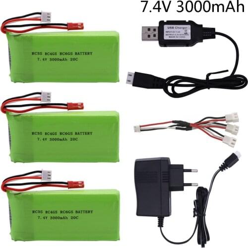 2S 7.4V 3000mah 20C Lipo Battery with charger set For Radiolink RC3S RC4GS RC6GS Transmitter accessories 7.4V For RC Transmitter