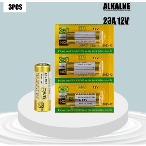 3pcs/1pack 23A Batteries 12V Alarm-Remote Primary Dry Alkaline Battery 21/23 23GA A23 A-23 GP23A RV08 LRV08 E23A V23GA