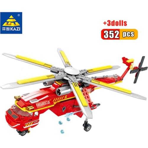 352pcs Kaizhi 80531 Fire Fighter Boy Assembled Small Particle Building Block Toy Gifts