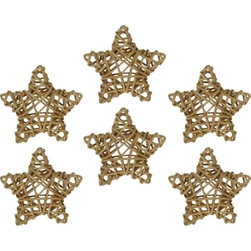 6x Natural Rattan Vine Star Ball Wicker Wedding Home Garden Party Decoration