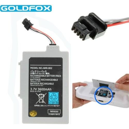 100% New 3600mAh Battery for Wii-U GamePad Controller Joystick Repair Pack Rechargeable Replacement Battery Pack