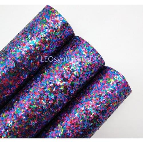 1PC 21X29CM Glitter Fabirc, Chunky Glitter Leather, Glitter Leather Sheets For Making Bows LEOsyntheticoDIY T316A