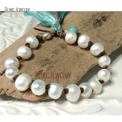 Wrap Bracelet Knotted Freshwater Pearl Bracelet Bohemian Beaded Silk Tassel Stackable Layering Greek Leather Bracelet BM31745