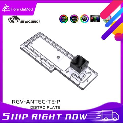 Bykski RGV-Antec-TE-P, Waterway Boards For Antec Torque Case, RBW 5V Lighting, For Intel CPU Water Block & Single GPU Building