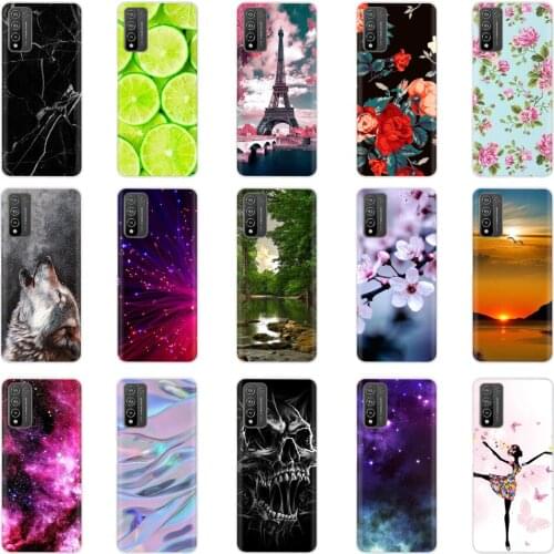 For Poco M3 Case Soft Silicone Cover PocoM3 Case Back Cover Phone Cases for Xiaomi Poco M3 Case 6.53" Etui Bumper Coque Flower