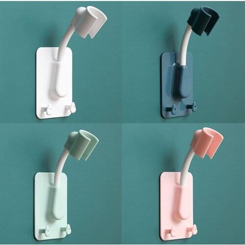 Shower Head Bracket Holder 360 Degree Adjustable Punch-free Shower Bracket Stand Universal Shower Head Holder Bathroom Supplies