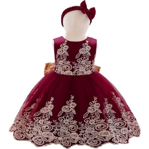 Kids Tutu Newborn Christening Princess Toddler Birthday Party Children Baptism Baby Girl Clothes Summer Dresses Vestidos 1 Year