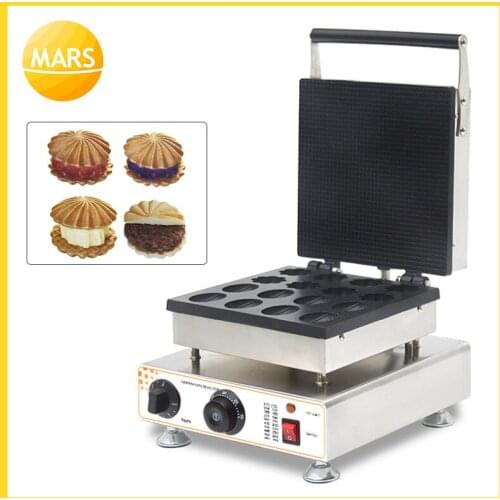 Mars Commercial 110V 220V 16pcs Electric French Mini Flower Nut Shape Waffle Machine Maker Baker Iron