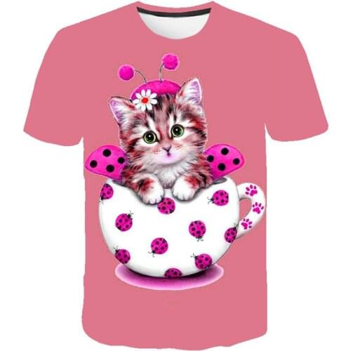 Children Clothing Boy Girl Fashion Casual Round Neck Comfortable 3D Printing T-Shirt 2021 Summer New Pullover Large Size T-Shirt