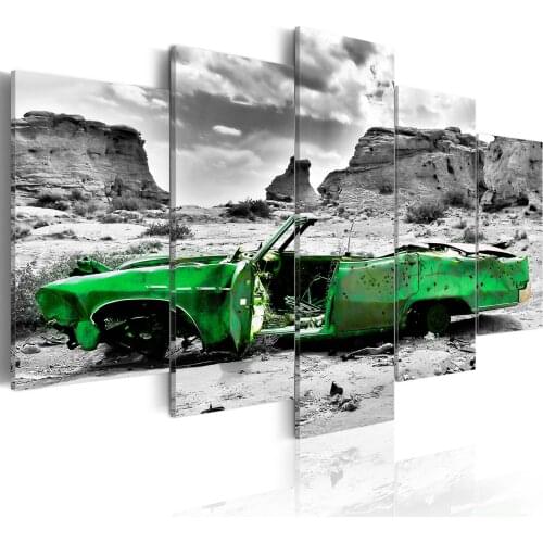 Retro style picture-green machine in the Colorado Desert-200x100 cm