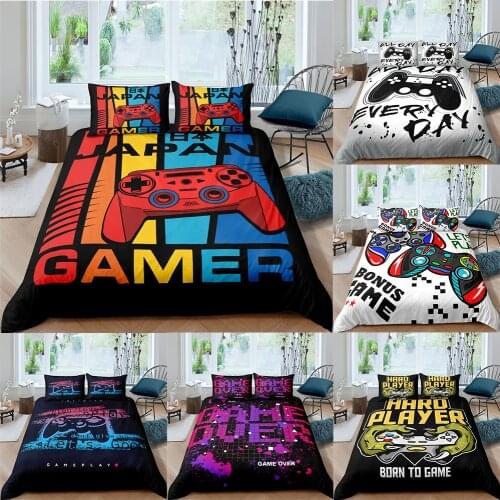 Bedding Set Game Gamepad Printed Comforter Cover Duvet Cover For Home Room Decoration Twin Full Queen King Double Single Size