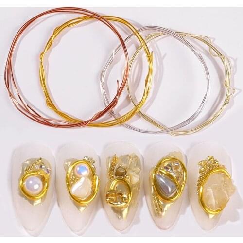 Lamemoria 1MM Copper Wire Nail Decoration All for Manicure 2020 Nails Accessories for Nail Design Fashion Nails Props and Tools