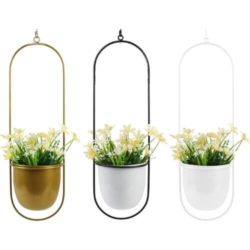 Metal Hanging Flower Pot Plant Hanger Chain Planter Basket Holder Ornaments Home Garden Balcony Decoration
