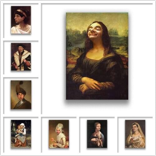 Mr. Bean White Coated Paper Prints Clear Image Livingroom Bedroom Bar Home Art Brand