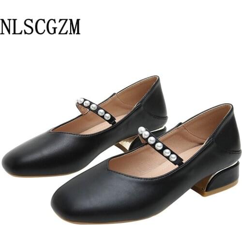 NLSCGZM Low-heeled Shoes