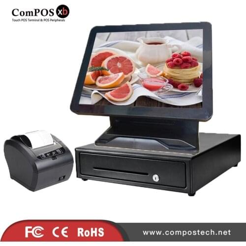 Windows All In One POS System/Cashier POS Machine Supermarket Cashier Equipment /Cash Register With 80mm Printer
