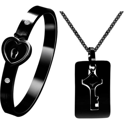 Uloveido Stainless Steel Necklace and Bracelet Matching Jewelry for Men and Women Rose Gold Color SN300 20