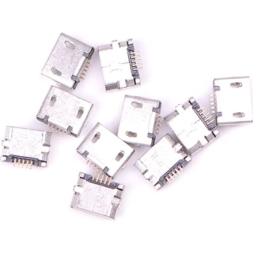 HOT 10pcs G18 Micro USB Type B Female 5Pin SMT Socket Jack Connector Port PCB Board Charging High Quality