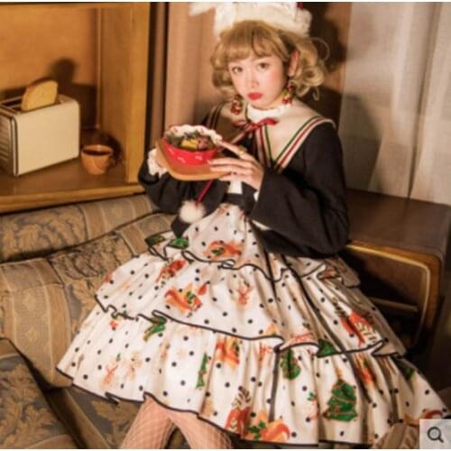 Lolita lolita woolen coat Princess tea party sweet lolita dress vintage high waist victorian dress kawaii girl gothic lolita jsk