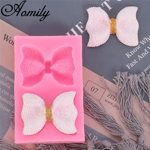 Aomily Bowknot Star Silicone Mold Cake Molds Fondant Sugar Craft Chocolate Molds Cake Decorating Tools Baking Accessories