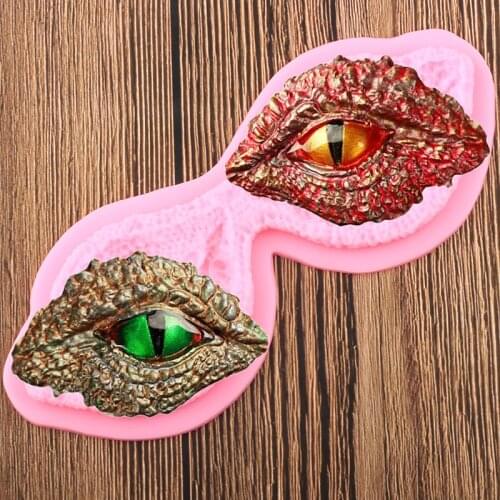 3D Dinosaur Eyes Silicone Mold Fondant Mould Cake Decorating Tools Chocolate Gumpaste Polymer Clay Candy Moulds