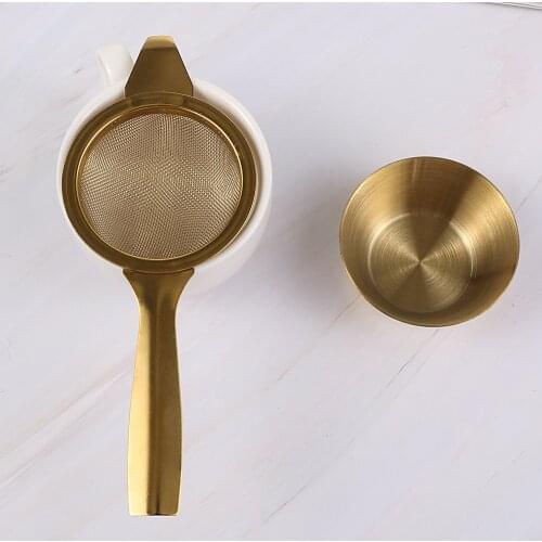 1 set Stainless Steel Mesh Tea Infuser Metal Cup Strainer Strainer Loose Leaf Filter With Handle Kitchen Tool Teapot Infuser