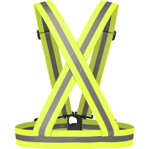 Reflective Straps Vest Running Vest High Visibility Unisex Outdoor Reflective Night Work Security Safety Protective Device
