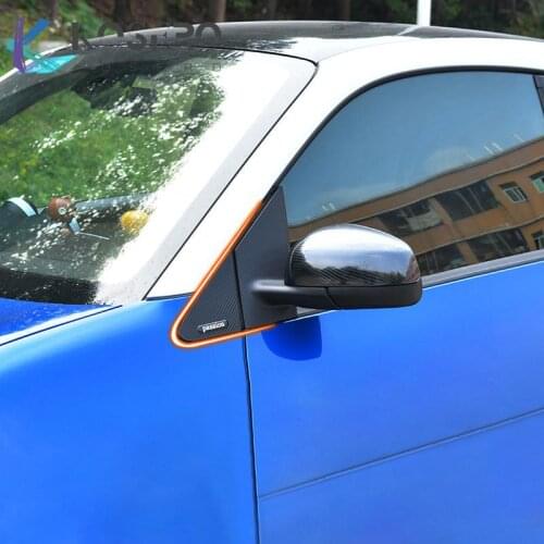 Front window triangle plate trim Front and rear pillar decoration stickers for smart 453 fortwo forfour Exterior accessories