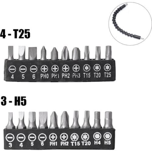 290mm Flexible Shaft Tool Electronics Drill Screwdriver Bit Holder Link Multitul Hex Shank Extension Snake Bit Nail Drill