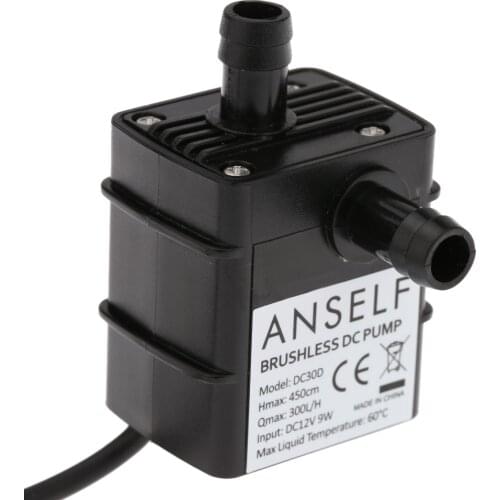 Ultra-quiet Aquarium Water Pump Ultra-quiet Mini 300L/H DC12V 9W Micro Brushless Water Oil Pump Submersible Fountain Aquarium