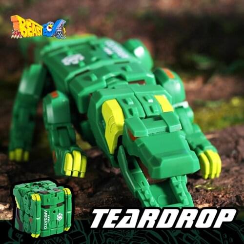 [In Stock]52TOYS BEASTBOX Beast Box Teardrop Crocodile BB-15 Transforming Cube Mecha Assembly Dinosaur Figureals Model