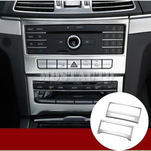 For Benz E Class Coupe W207 C207 Inner Center Console CD Panel Cover 2014-2016 2pcs Car Accessories Interior Car Decor Car Trim