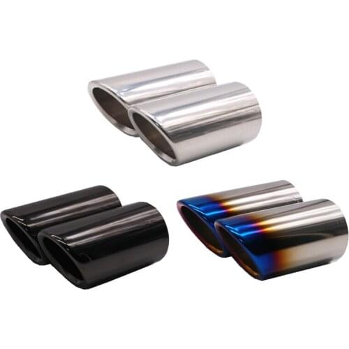 1 Pair Car Rear Exhaust Tail Pipe Muffler Throat For Audi A1 A3 A4 TT 2009-2015 For VW Volkswagen Passat B7 CC Auto Accessories