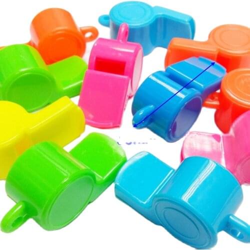 12pc Whistle E356 with Bead inside Noise maker Pinata Loot Party Bag Fillers Sports kid novelty- ideal birthday game gift FAVORS