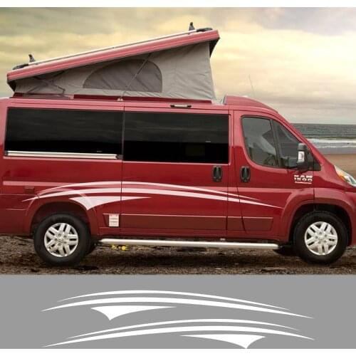 2PCS Motorhome Car Door Side Graphics Vinyl Decal Auto Body Decor Stickers Camper Van Horsebox Caravan RV Decals Car Accessories