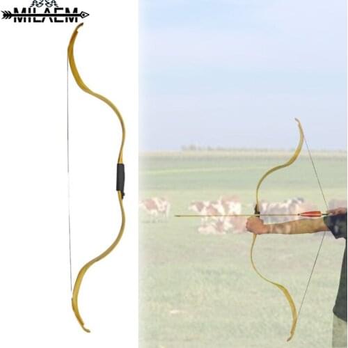 25lbs Traditional Archery Hunting Bow Outdoor Shooting Recurve Bow Mongolian Horse Longbow Entertainment Arc Moon Bow Equipment