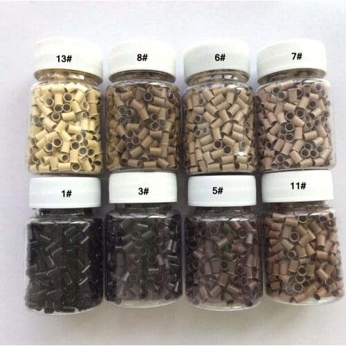 343060mm 10 000pcs Long Euro Lock Flared Flaring Micro Copper Tube Rings Beads Links Human Hair Extensions tools