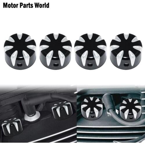 4XMotorcycle Head Bolts Covers Spark Plug Side Case For Harley Touring Twin Cam Dyna Fat Bob FXDF Street Bob FXDB Sportster