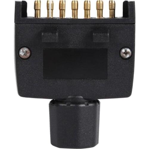 7 Pin AU Flat Male Trailer Socket Plug Connector Adapter for Boat Trailer Black Corrosion Resistant Metal Contacts