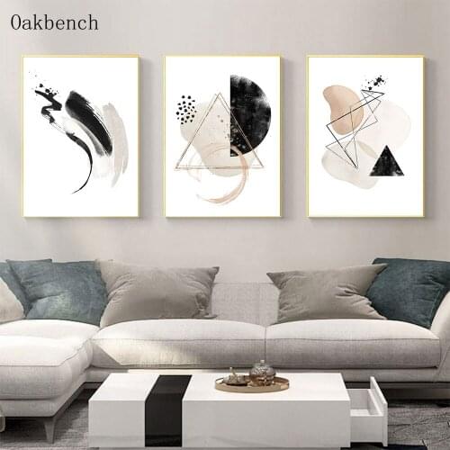 Abstract Wall Art Canvas Painting Geometric Art Print Ink Paintings Modern Poster Nordic Wall Picture For Living Room Decoration