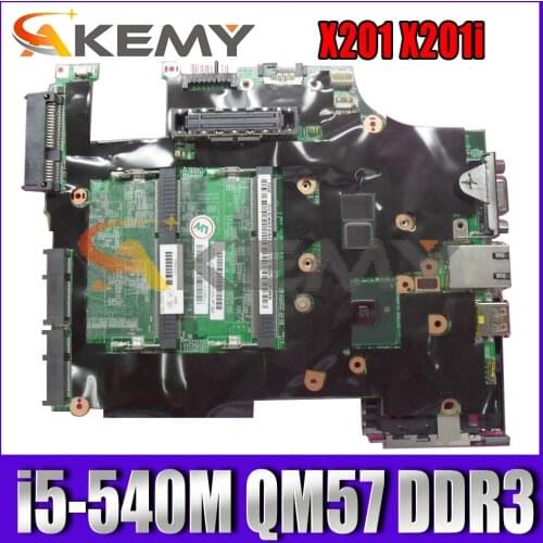 Akemy 48.4CV01.031 For Lenovo Lenovo ThinkPad X201 X201i Laptop Motherboard FRU 63Y2064 CPU i5-540M QM57 DDR3 100% Test