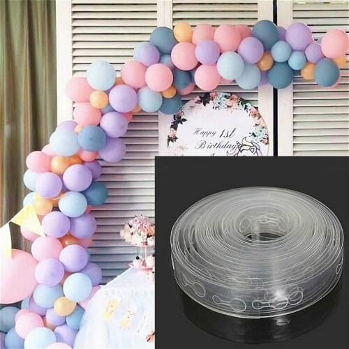 5M/lot Convenient Accessories Balloon Chain 160Holes Wedding Birthday Balloons Backdrop Decor Accessories Seal Accessories