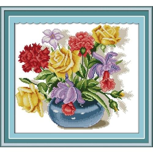 Everlasting Love Legends Of The Rose Ecological Cotton Cross Stitch 11 14 CT Stamped Printed DIY Gift Product Wedding Decoration