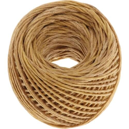 Organic HempWick Natural Beeswax Coating Candle Wick DIY Crafts Natural Fiber 61m/200ft Length
