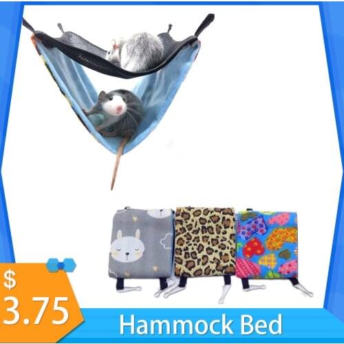 Hamster Hammock Chinchilla Ferret Cat Hammock Bed Handmade Pet Canvas Pet Cotton Nest For Small Animals Kitten Guinea Bunny Rat